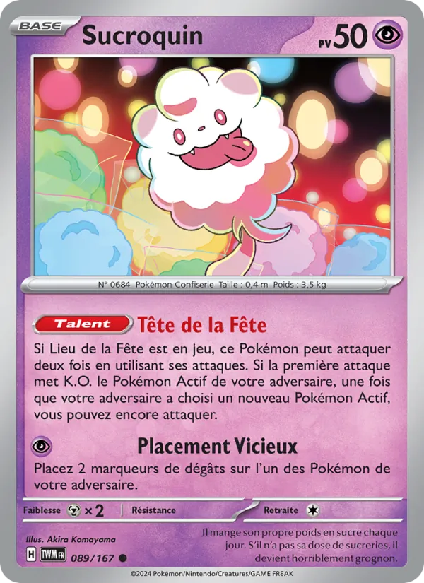 Sucroquin 89/167 — EV06 – Mascarade Crépusculaire — Carte Pokémon française