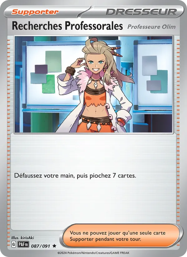 Recherches Professorales 87/91 — EV04.5 – Destinées de Paldea — Carte Pokémon française