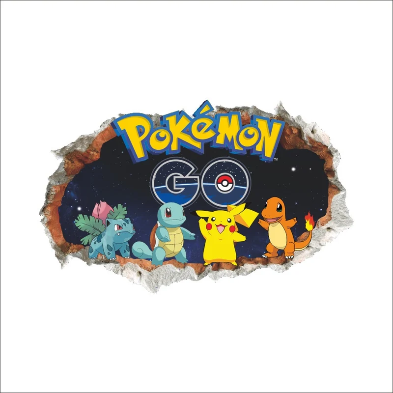 Autocollant 3D Pokemon Detektiv Pikachu Baguette (45cm * 60cm)