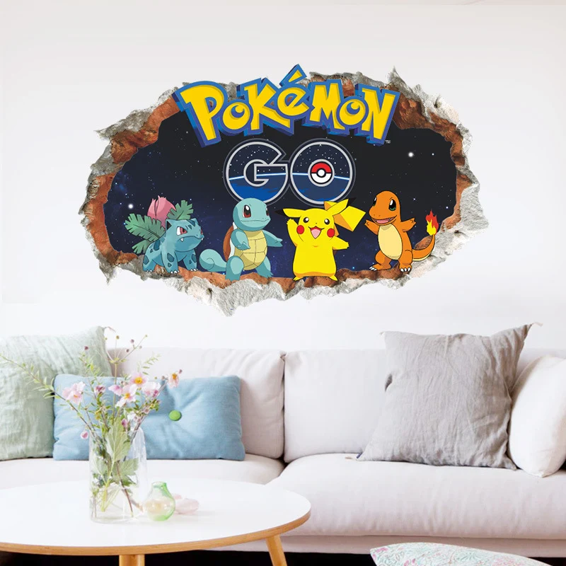 Autocollant 3D Pokemon Detektiv Pikachu Baguette (45cm * 60cm)