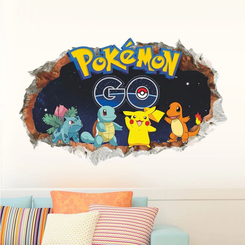 Autocollant 3D Pokemon Detektiv Pikachu Baguette (45cm * 60cm)