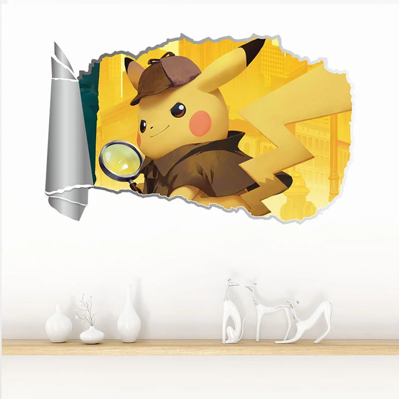 Autocollant 3D Detektiv Pikachu Baguette (60cm*40cm)