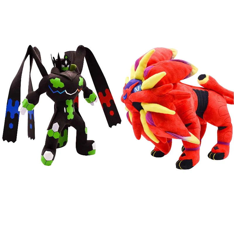 Tissu Zygarde & Solgaleo rouge Pokemon (environ 25cm / 33cm)