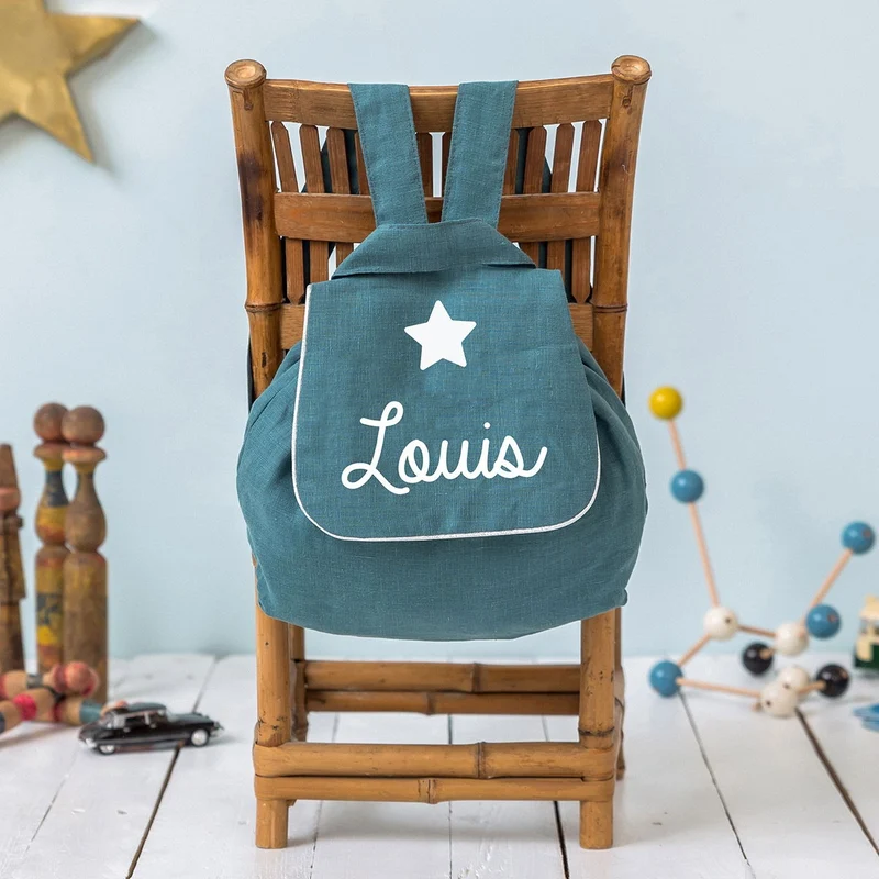 Sac à dos en lin personnalisé Toi-même