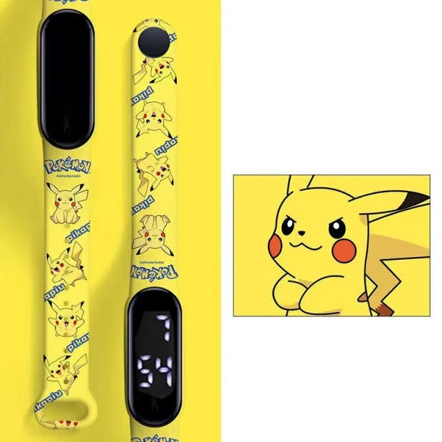 Montre-bracelet électronique Pokemon Pikachu avec affichage numérique