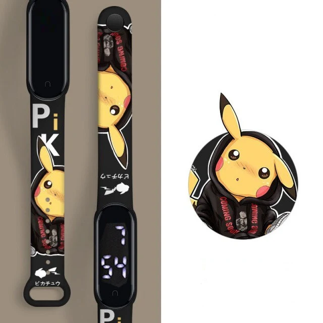 Montre-bracelet électronique Pokemon Pikachu avec affichage numérique
