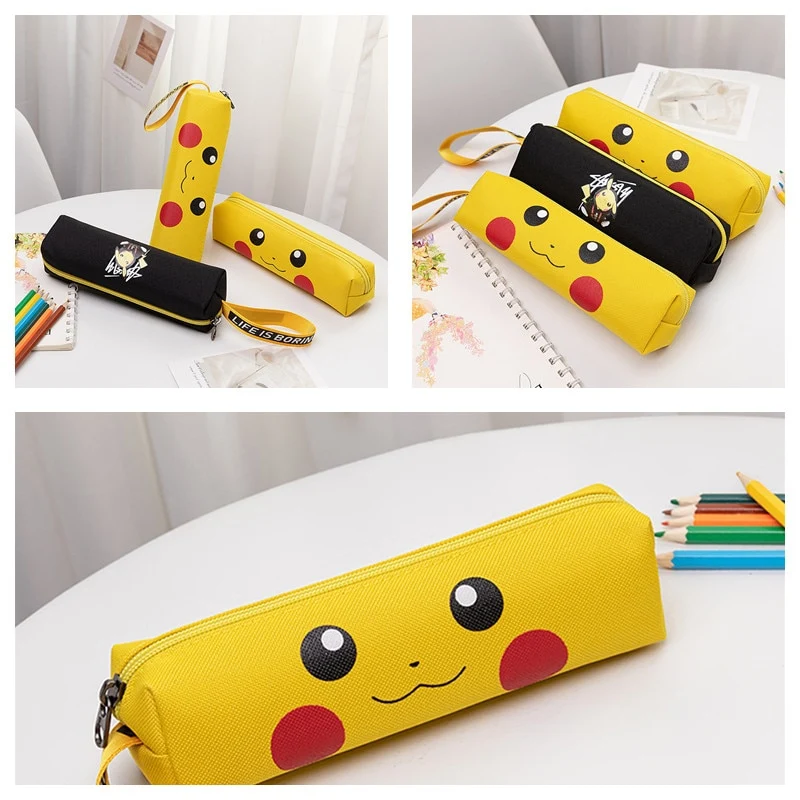Étui à crayons en toile Pokemon Pikachu / étui à crayons