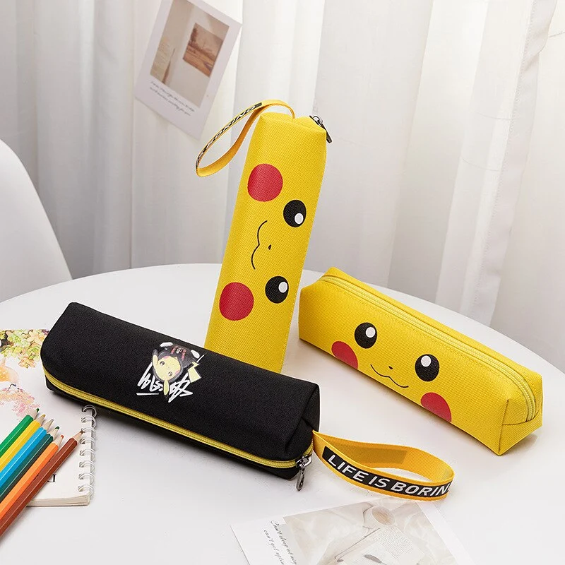 Étui à crayons en toile Pokemon Pikachu / étui à crayons