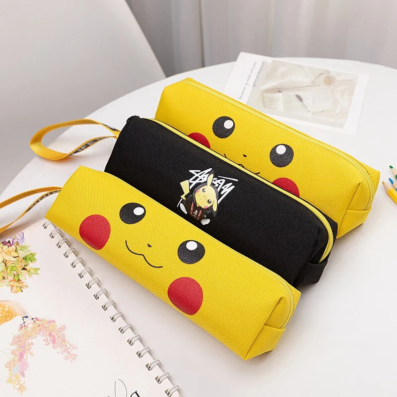 Étui à crayons en toile Pokemon Pikachu / étui à crayons