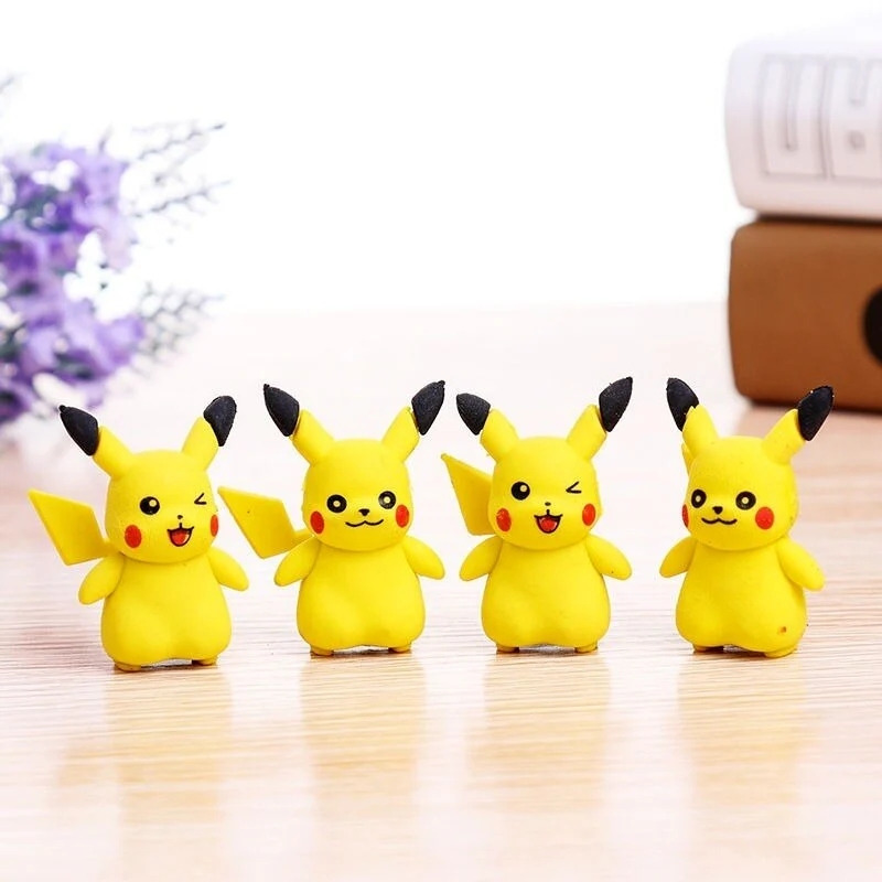 Accessoire gomme Pokemon Pikachu 3 pcs.
