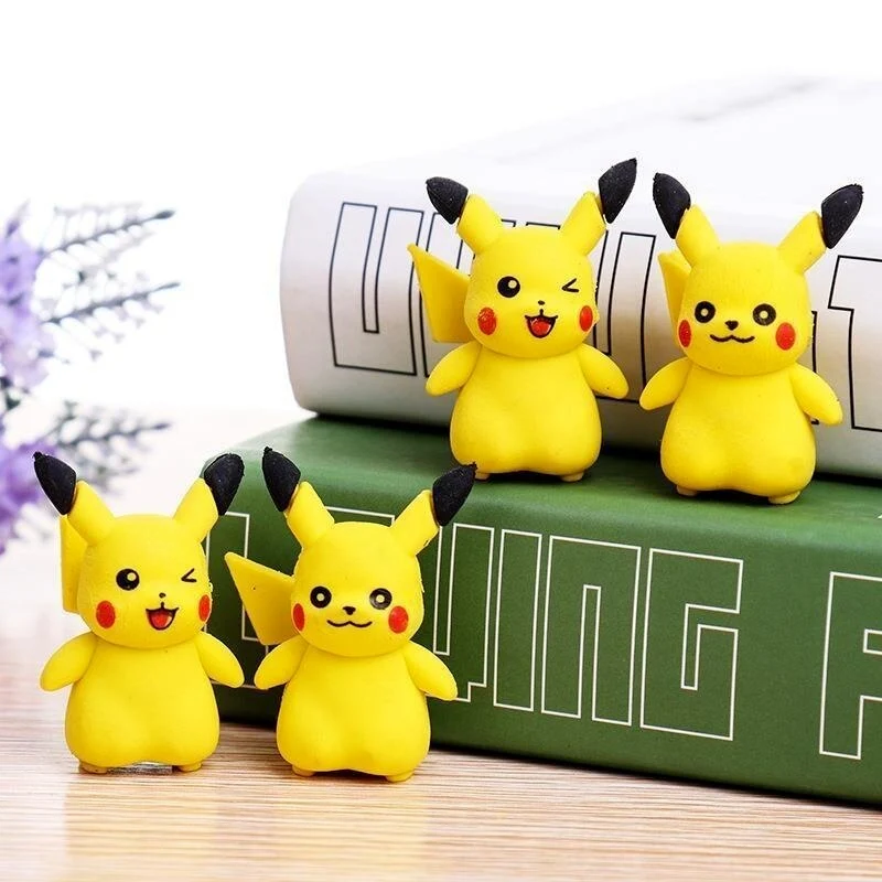 Accessoire gomme Pokemon Pikachu 3 pcs.