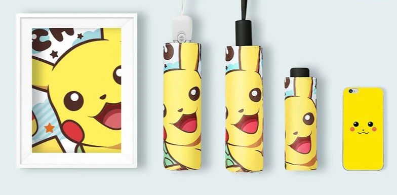 Parapluies Pokemon Pikachu (manuels ou automatiques)