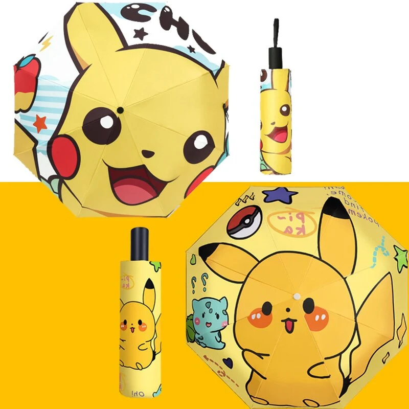Parapluies Pokemon Pikachu (manuels ou automatiques)