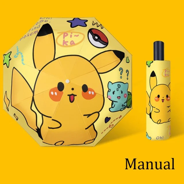 Parapluies Pokemon Pikachu (manuels ou automatiques)