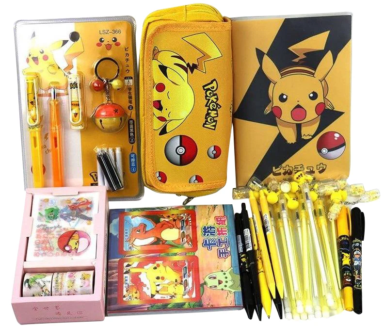 Ensemble d'écriture et d'école Pokemon Pikachu