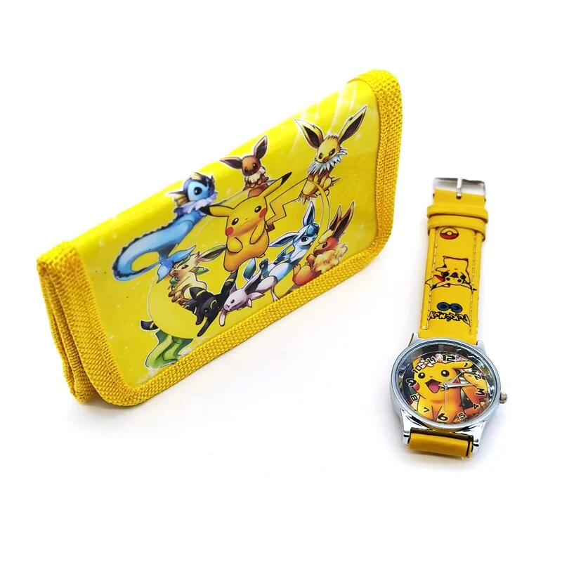 Montre pour enfants Pokemon avec ensemble portefeuille pour enfants