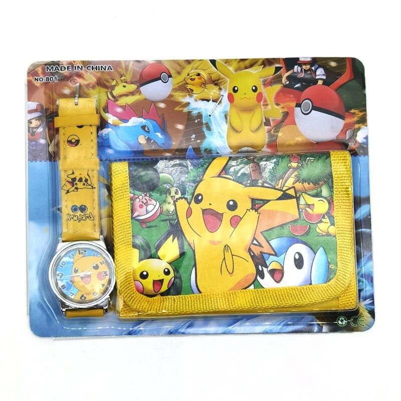 Montre pour enfants Pokemon avec ensemble portefeuille pour enfants