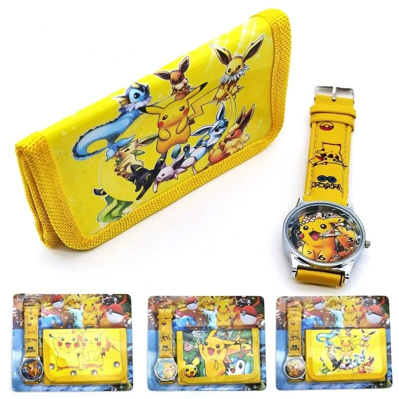 Montre pour enfants Pokemon avec ensemble portefeuille pour enfants
