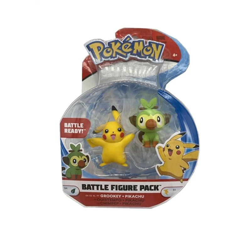 Ensembles de figurines Pikachu, Chimpep, Jigglypuff, Memmeon, Hopplo Mampfaxo