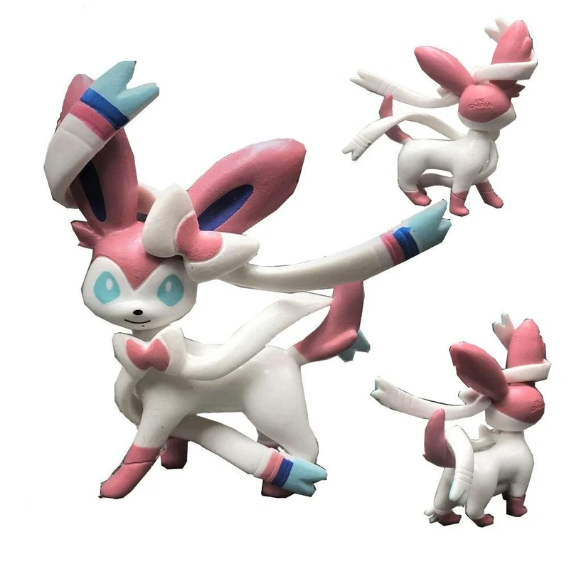 Figurine Pokémon Feelinara Sylveon (environ 8cm)