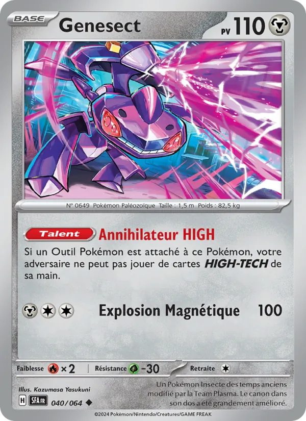 Genesect 40/64 — EV06.5 – Fable Nébuleuse — Carte Pokémon française