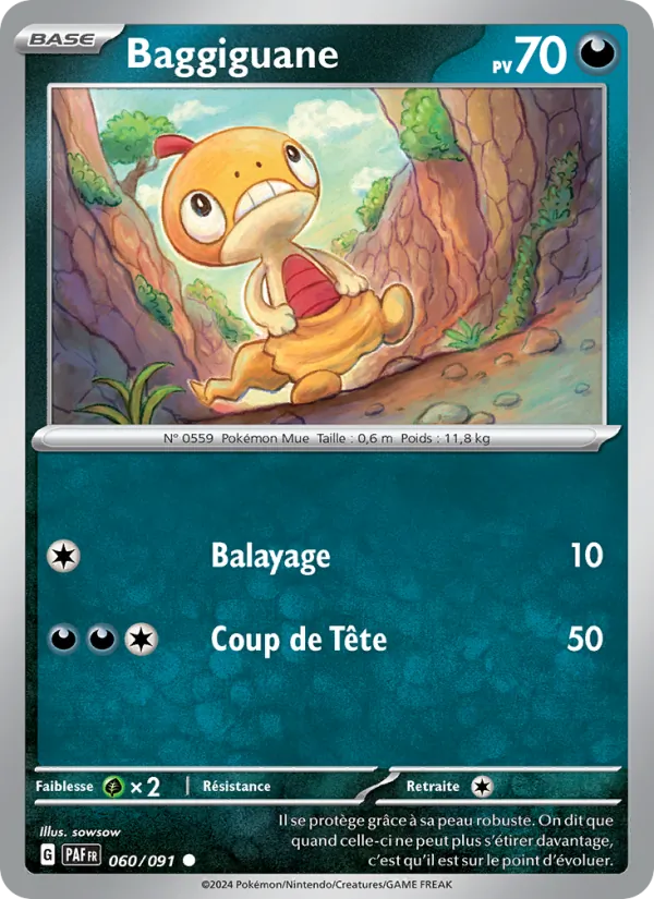 Baggiguane 60/91 — EV04.5 – Destinées de Paldea — Carte Pokémon française