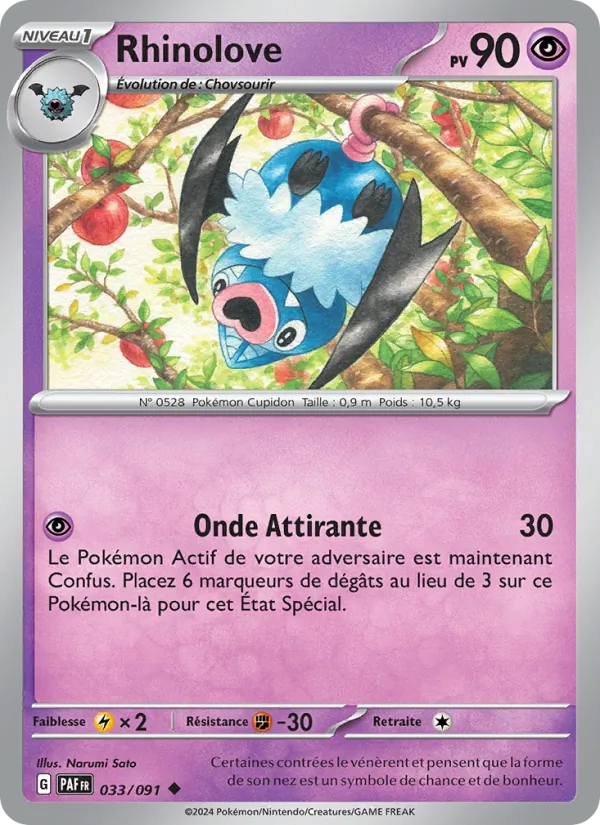 Rhinolove 33/91 — EV04.5 – Destinées de Paldea — Carte Pokémon française