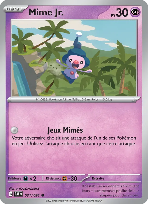 Mime Jr. 31/91 — EV04.5 – Destinées de Paldea — Carte Pokémon française
