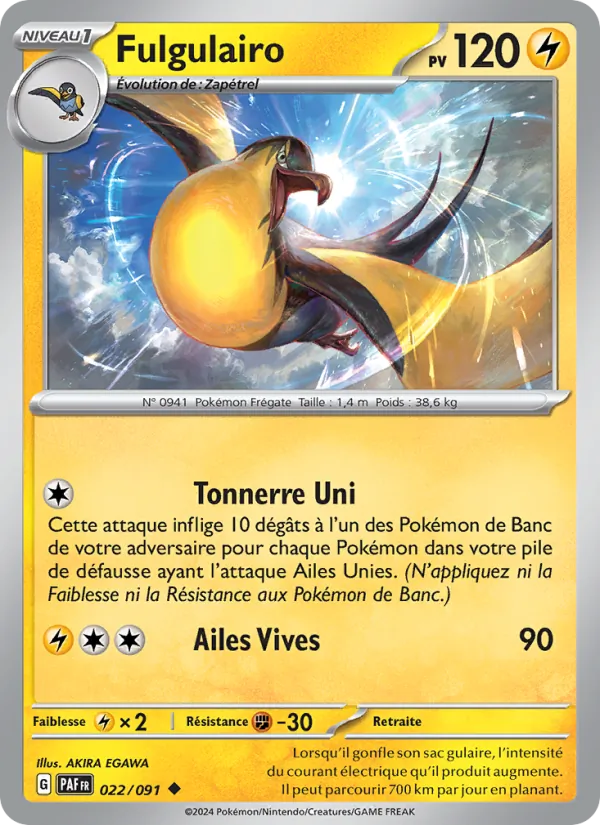 Fulgulairo 22/91 — EV04.5 – Destinées de Paldea — Carte Pokémon française