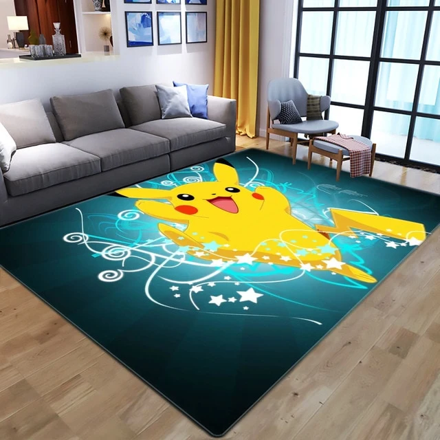 Tapis de tapis en flanelle Pokemon Pikachu (différents modèles)