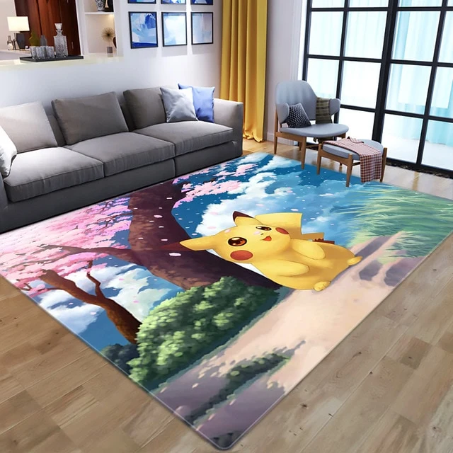 Tapis de tapis en flanelle Pokemon Pikachu (différents modèles)