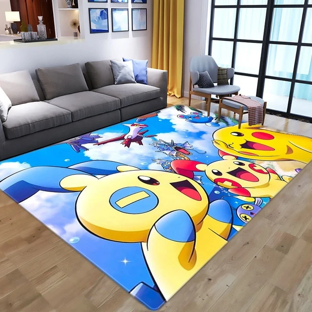 Tapis de tapis en flanelle Pokemon Pikachu (différents modèles)