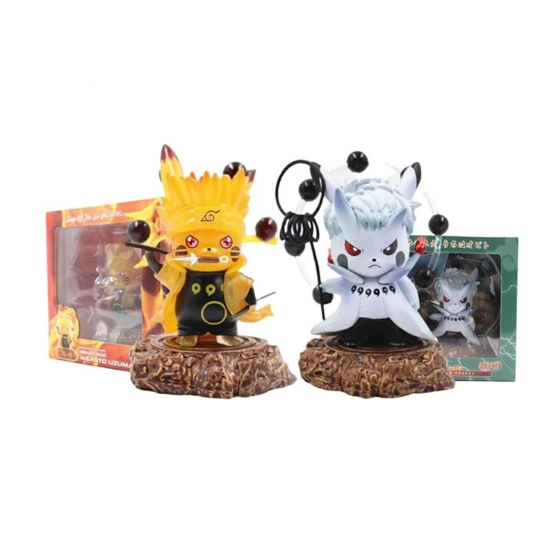 Figurines Cosplay Pokemon Pikachu Naruto Uzumaki Uhciha Obito