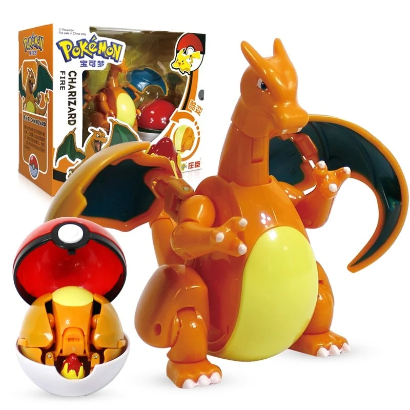 Charizard / Figurine de jeu Charizard avec ensemble de jouets Pokeball Pokemon