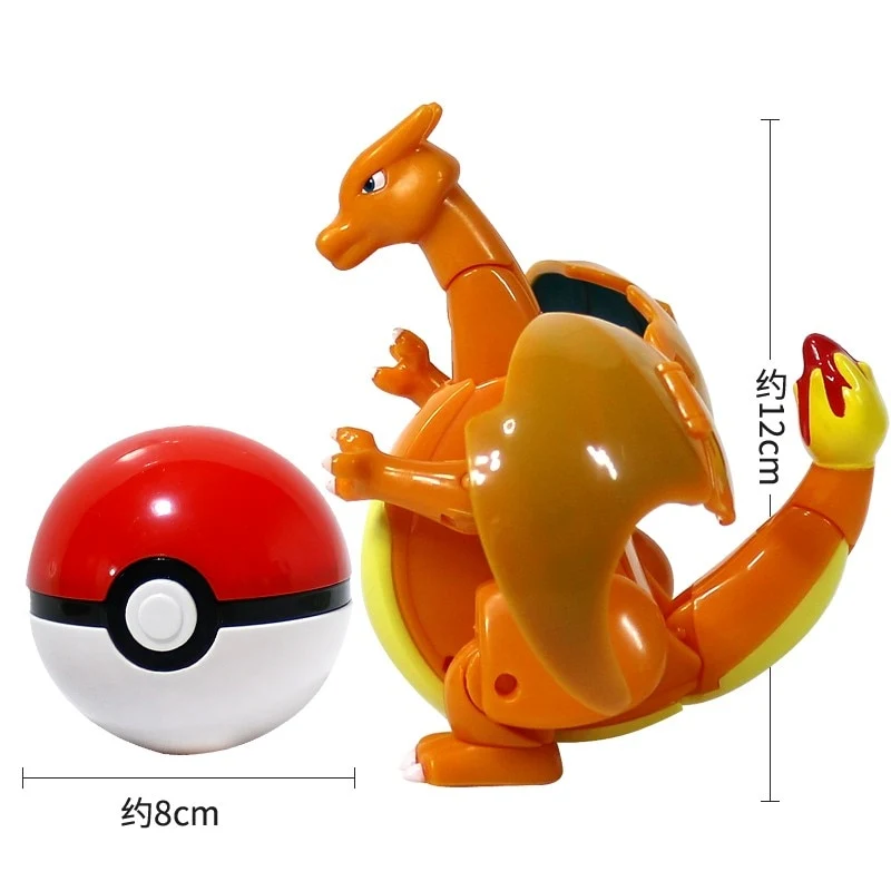 Charizard / Figurine de jeu Charizard avec ensemble de jouets Pokeball Pokemon
