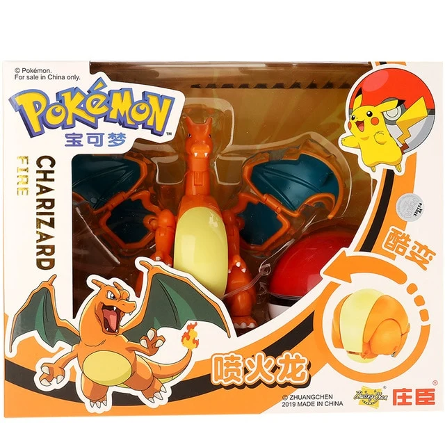 Charizard / Figurine de jeu Charizard avec ensemble de jouets Pokeball Pokemon