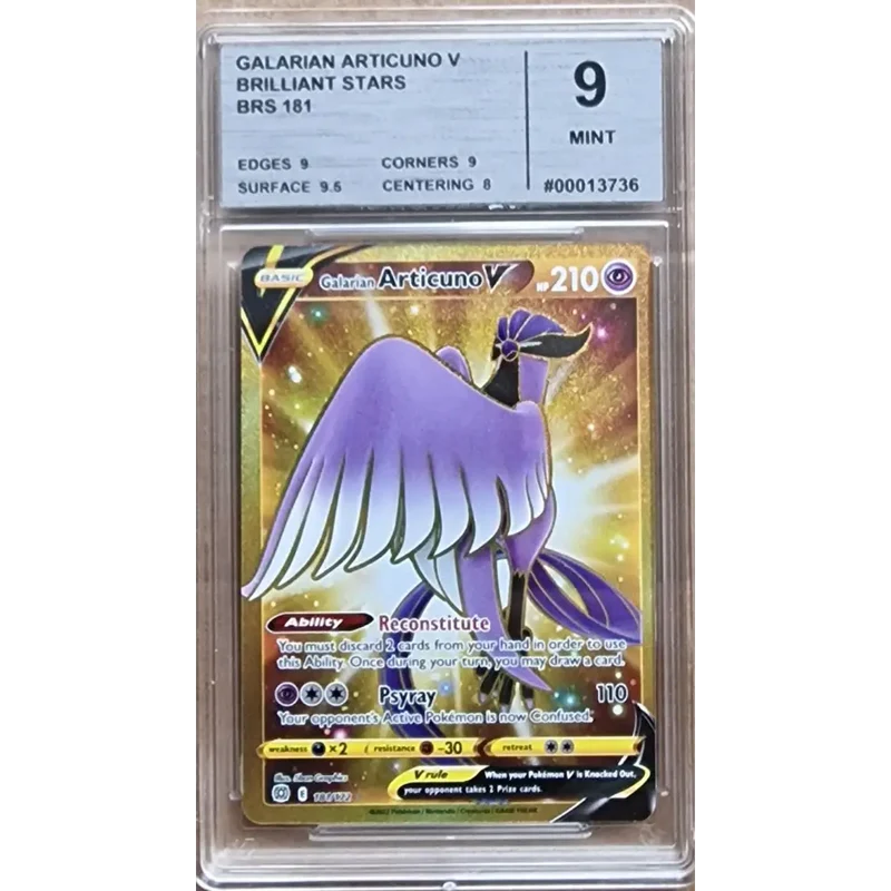 Carte Gradé 9 - Artikodin de Galar V (BRS 181) Stars Étincelantes - Anglais