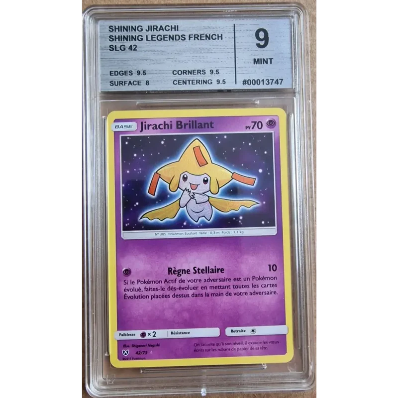 Carte Gradé 9 - Shining Jirachi (SLG 42) Légendes Brillantes - FR