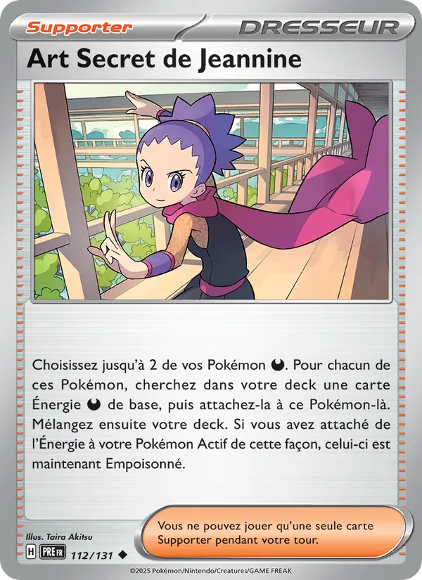 Art Secret de Jeannine 112/131 — EV08.5 – Évolutions Prismatiques — Carte Pokémon française