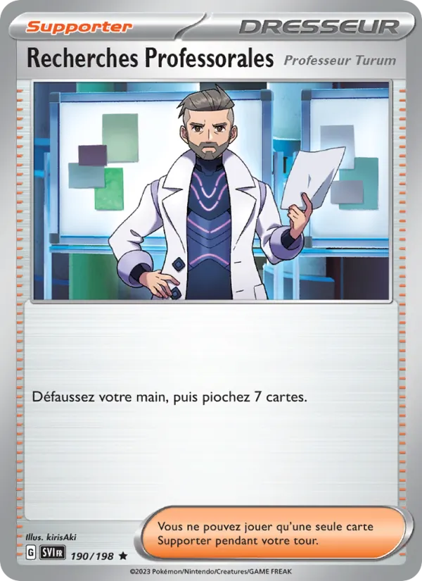 Recherches Professorales 190/198 — EV01 – Écarlate et Violet — Carte Pokémon française