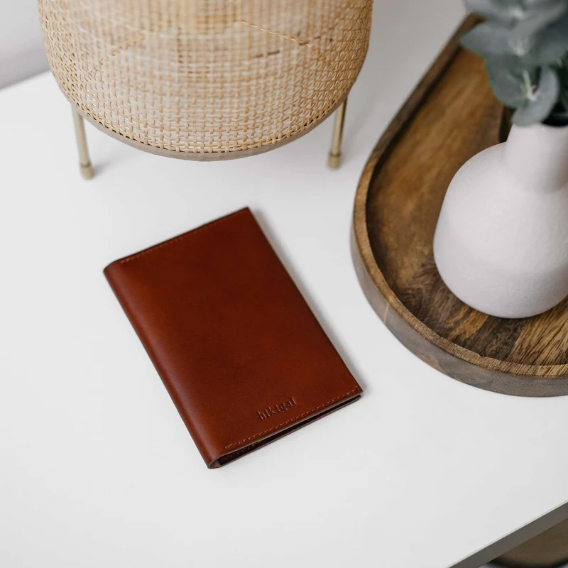 Portefeuille vertical en cuir personnalisable Hikigaï