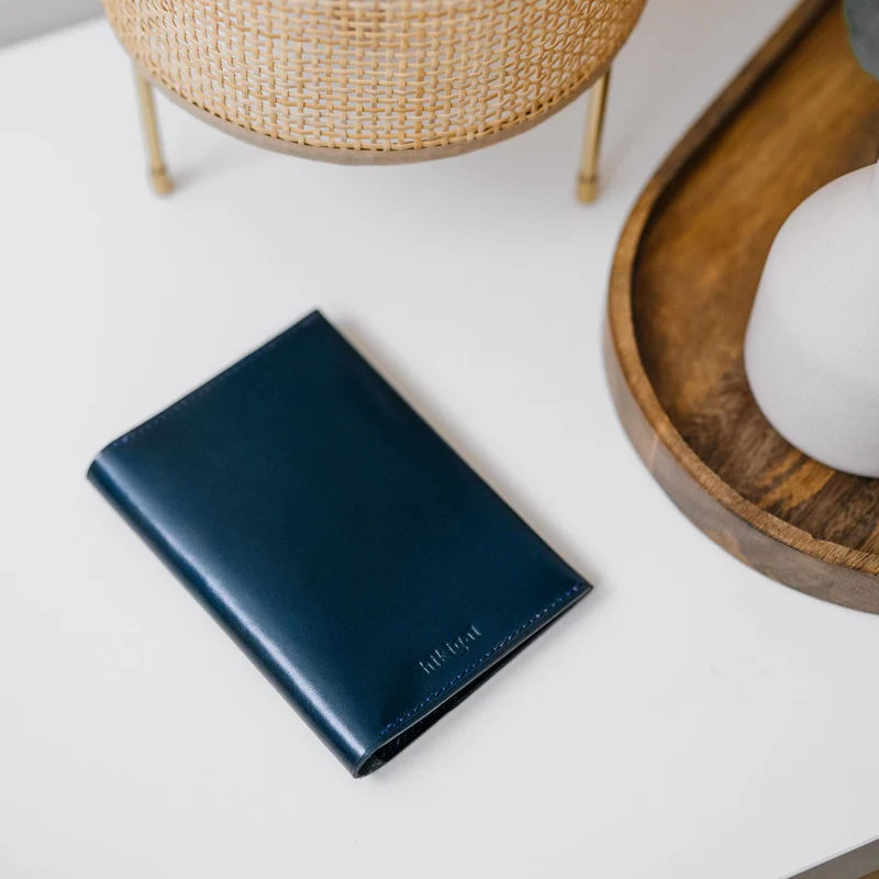 Portefeuille vertical en cuir personnalisable Hikigaï