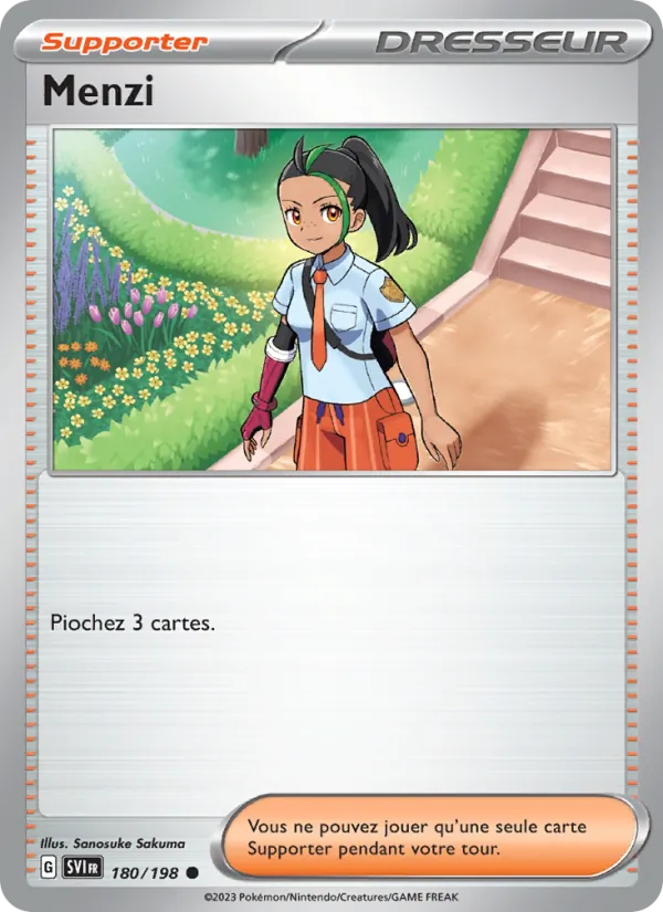 Menzi 180/198 — EV01 – Écarlate et Violet — Carte Pokémon française