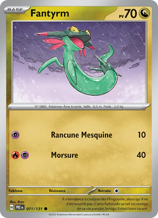 Fantyrm 71/131 — EV08.5 – Évolutions Prismatiques — Carte Pokémon française