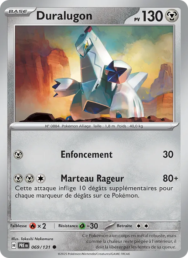 Duralugon 69/131 — EV08.5 – Évolutions Prismatiques — Carte Pokémon française