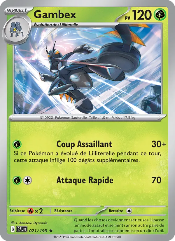 Gambex 21/193 — EV02 – Évolutions à Paldea — Carte Pokémon française