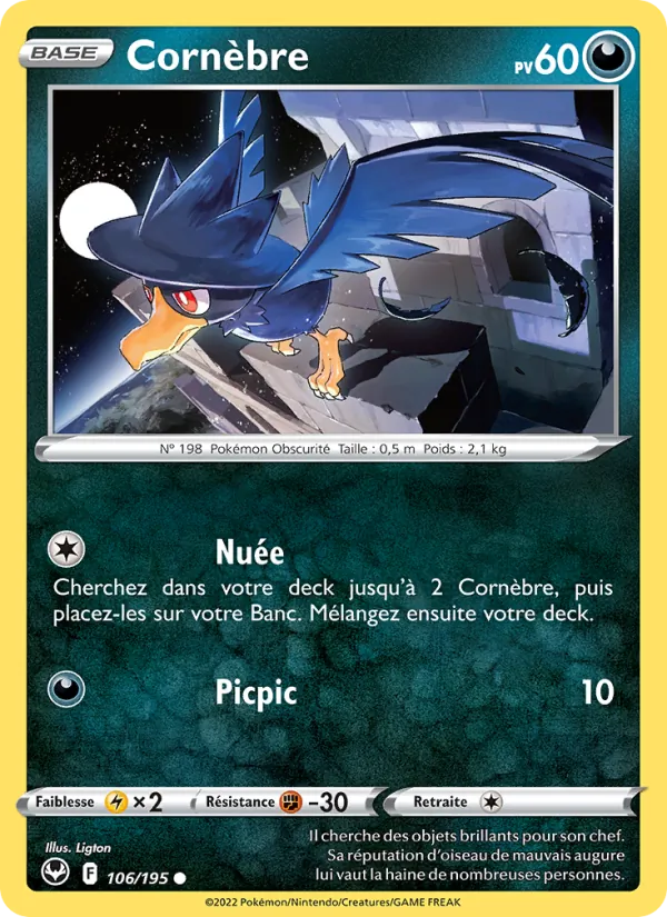 Cornèbre 106/195 — EB12 – Tempête Argentée — Carte Pokémon française