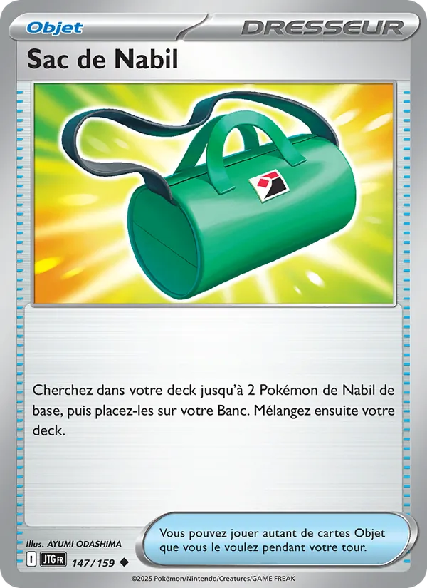 Sac de Nabil 147/159 — EV09 – Aventures Ensemble — Carte Pokémon française