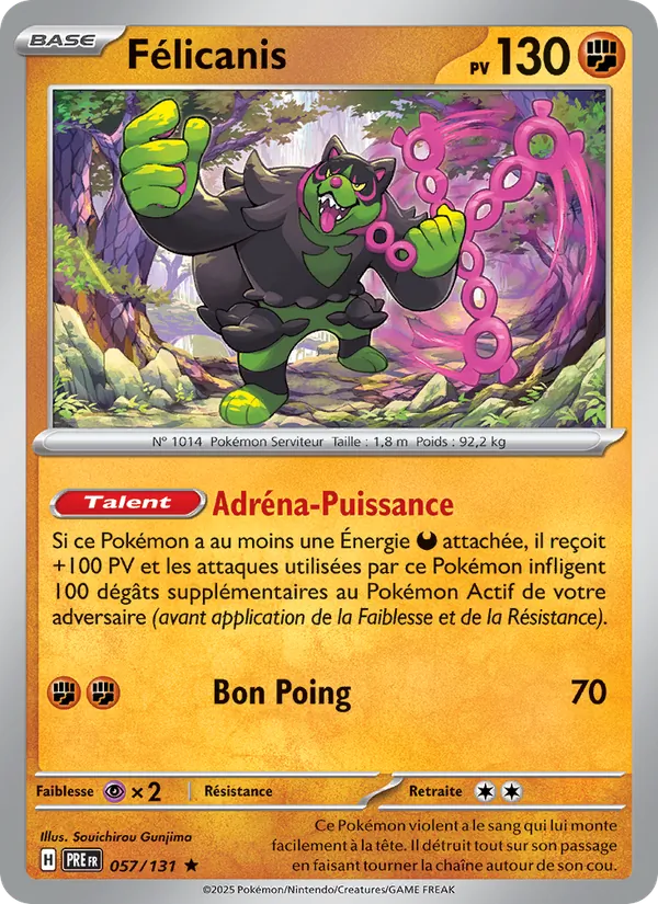 Félicanis 57/131 — EV08.5 – Évolutions Prismatiques — Carte Pokémon française
