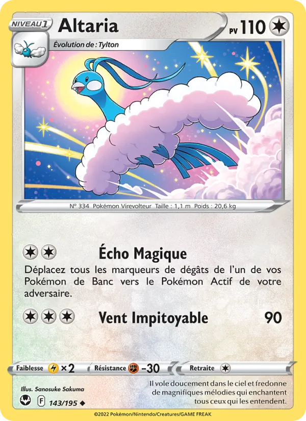 Altaria 143/195 — EB12 – Tempête Argentée — Carte Pokémon française
